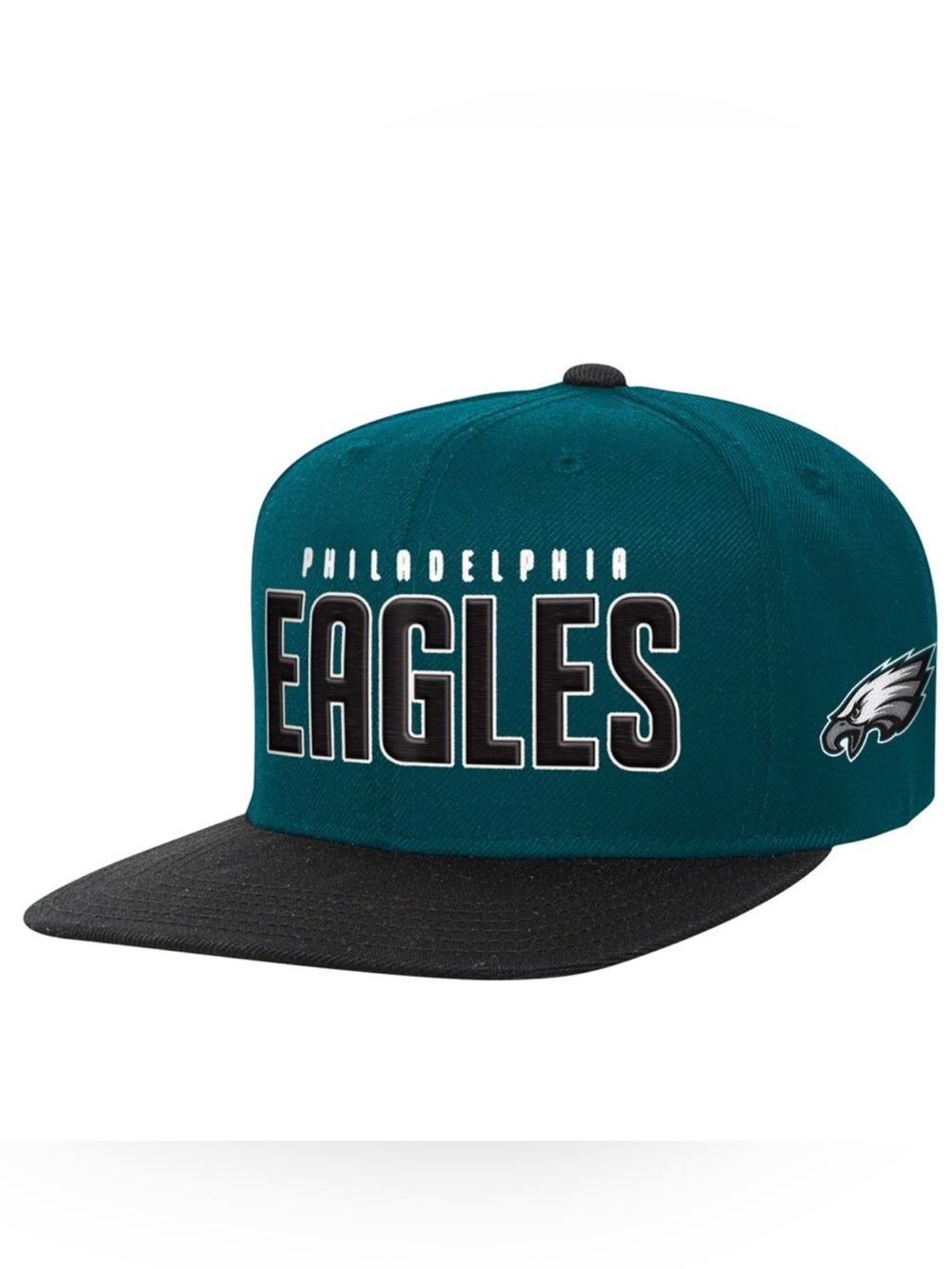 Preschool Philadelphia Eagles Midnight Green/Black Lock Up Snapback Hat